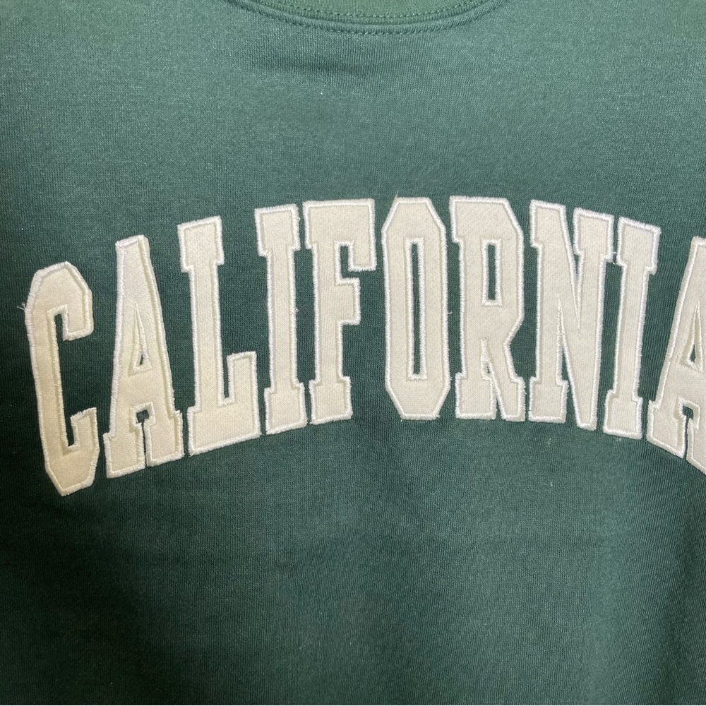 New York Popular “California” Women’s Green Crewneck Sz M - Picture 4 of 5